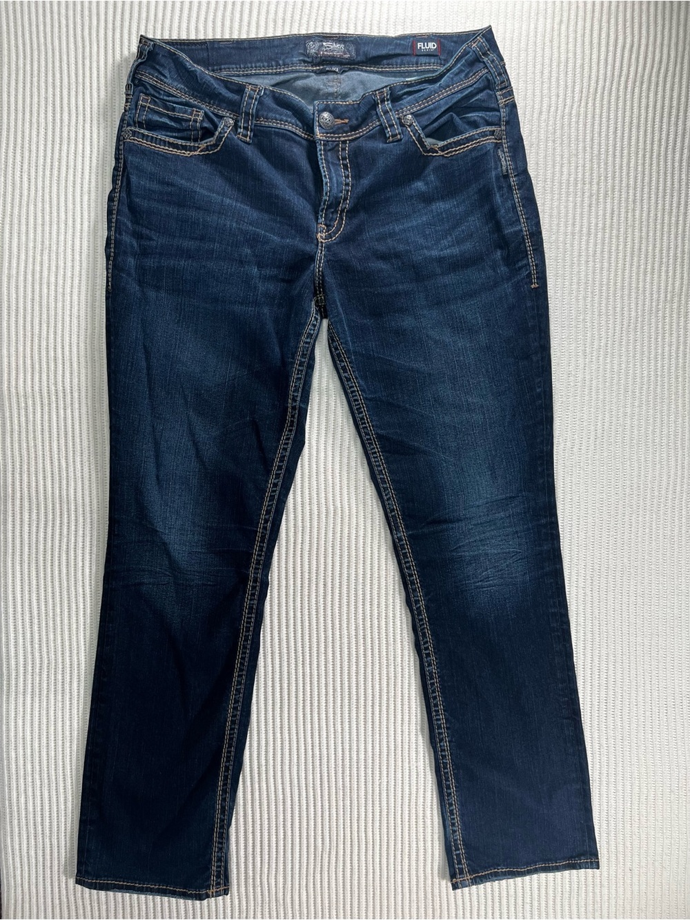 A-001 Silver Jeans Co. Suki Mid Straight jeans Size 16